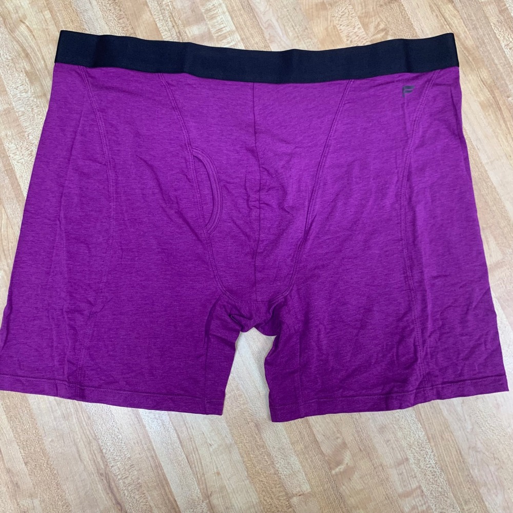 Fabletics Boxer Briefs Mens XXL Purple Cotton Modal Stretch Athletic Underwear